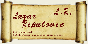 Lazar Ripulović vizit kartica